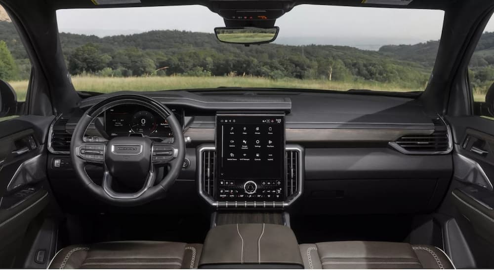 Infotainment display and dashboard in a 2026 GMC Acadia Denali Ultimate for sale