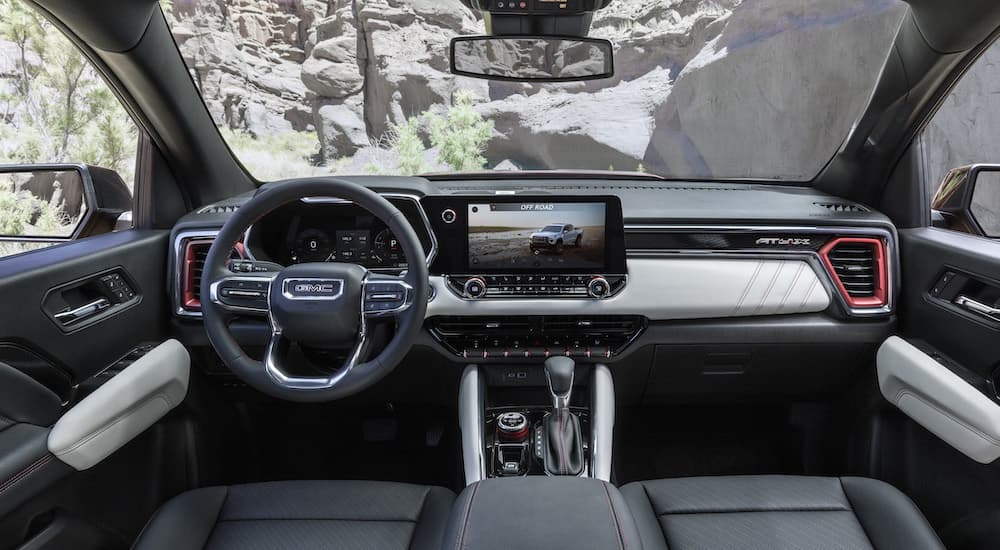 The interior of a 2026 GMC Canyon.
