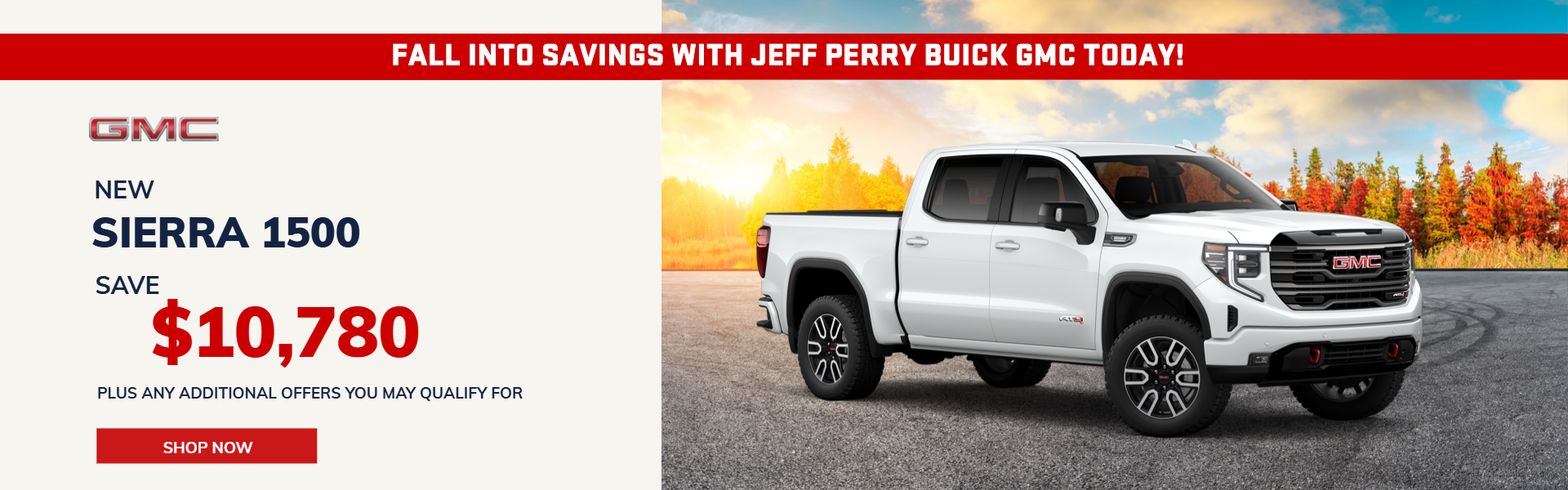 White Sierra 1500 on sunny background with trees and water