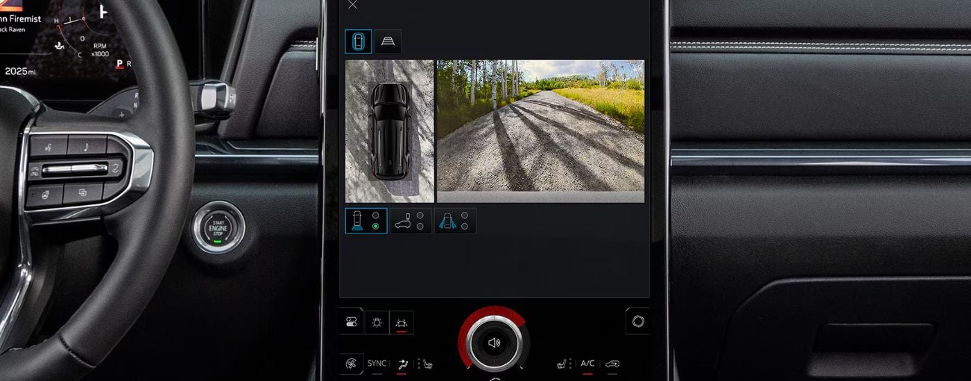 The back up camera display on a 2026 GMC Terrain.