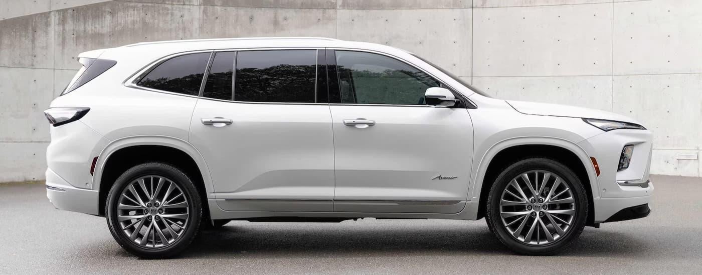 A white 2025 Buick Envision Avenir is parked at a Buick dealer Princeton.